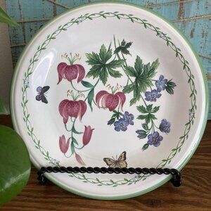 Pair Vtg Studio Nova GARDEN BLOOM Y2372 Floral Butterfly Salad Dessert Plate